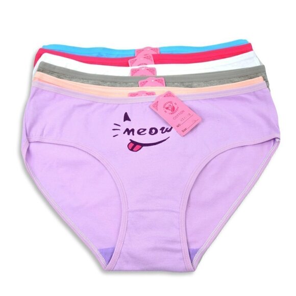 New! Women's Set of 6 Soft Cotton Blend Hipster Panties - Picture 1 of 3